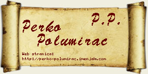 Perko Polumirac vizit kartica
